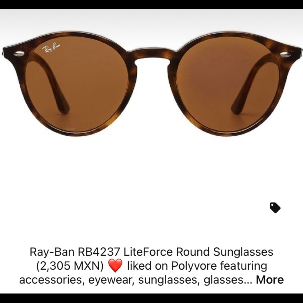 Ray-Ban LiteForce tortoise shell round glasses